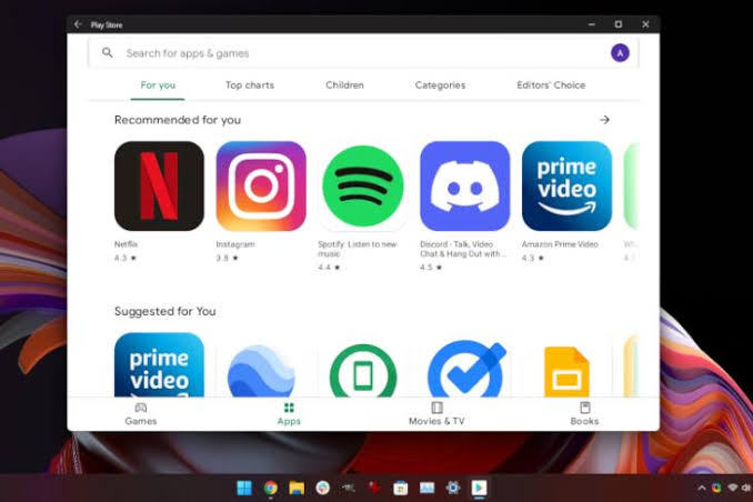 Play Store on Windows 11